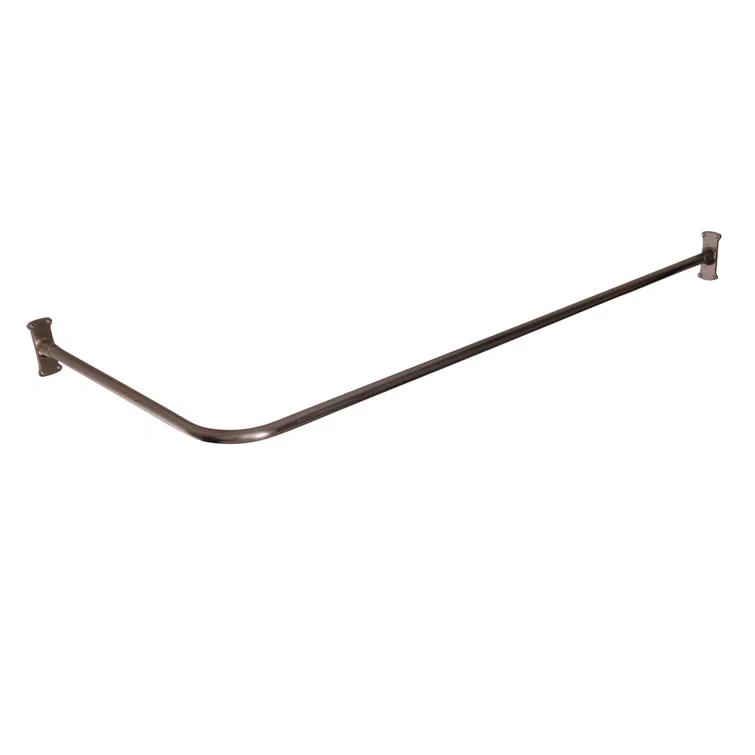 Corner L-Shaped Fixed Shower Curtain Enclosure