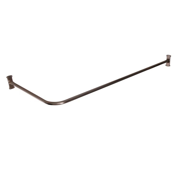 Corner L-Shaped Fixed Shower Curtain Enclosure