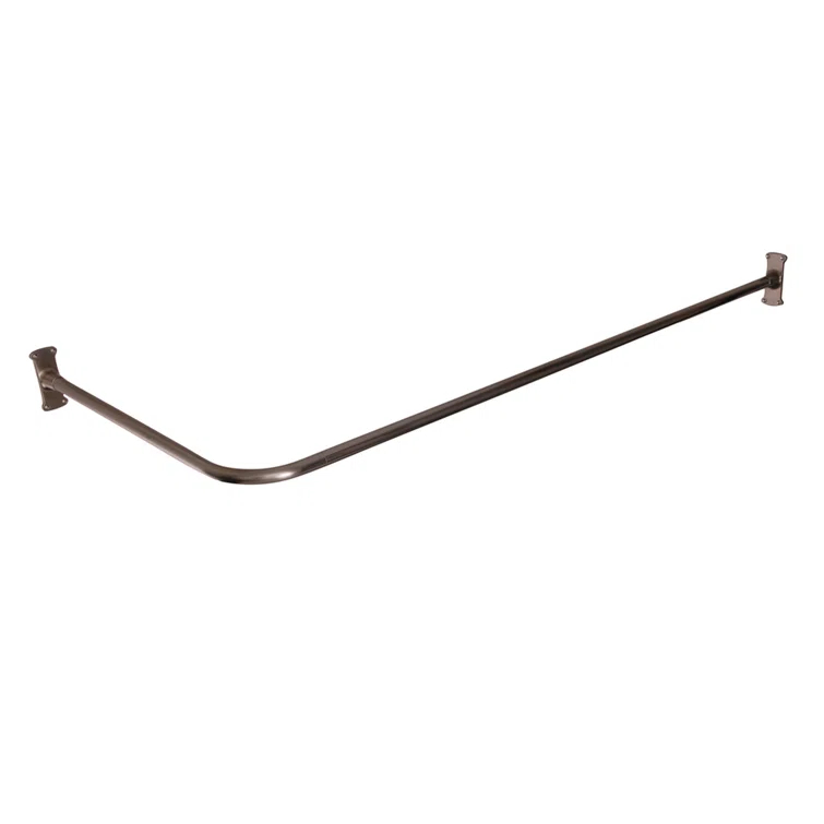 Corner L-Shaped Fixed Shower Curtain Enclosure