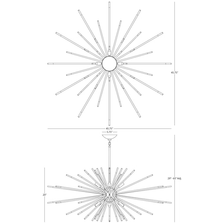 Robert Abbey Andromeda 8 - Light Dimmable Sputnik Sphere Chandelier
