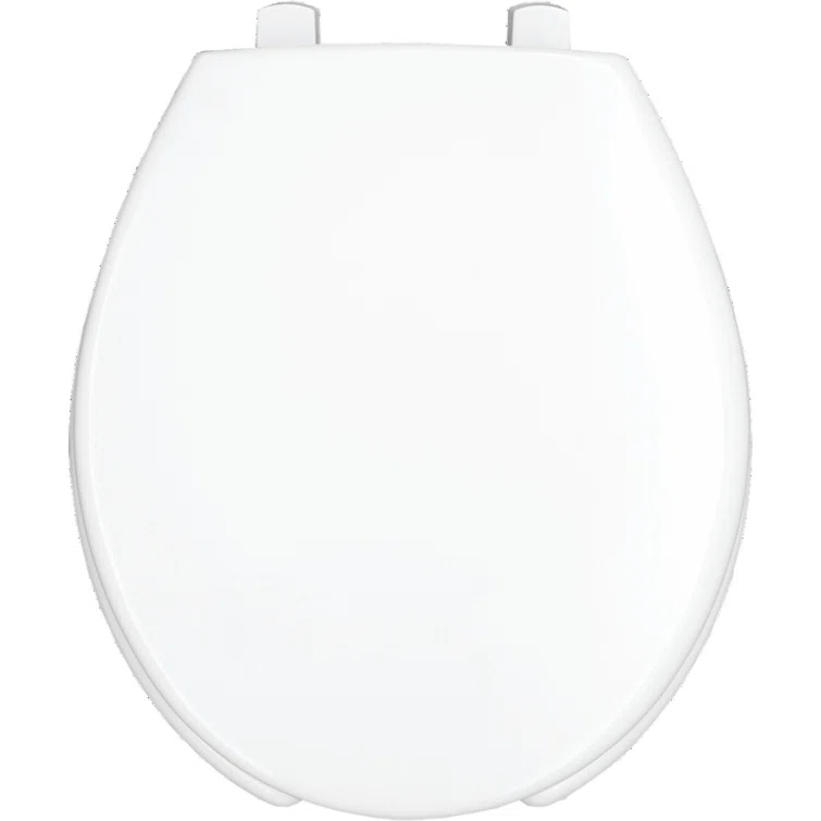 7750TDG Commercial Heavy Duty Open Front Toilet Seat, Never Loosens, ROUND, Plastic, White