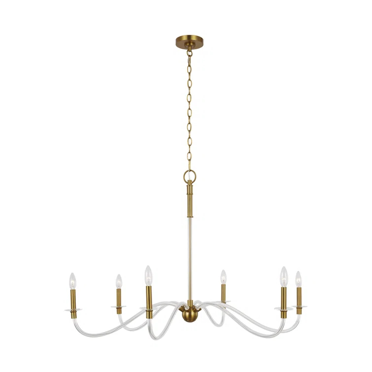 Elegant Hanover Classic 6-Light Chandelier in Burnished Brass