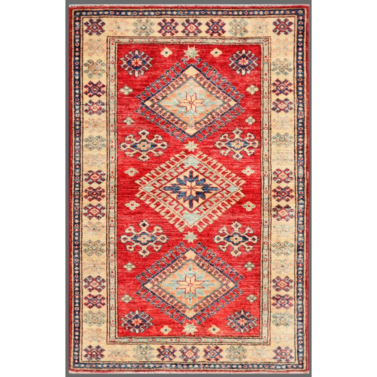 Pasargad One-of-a-Kind 3'2" X 4'9" New Age Wool Area Rug in Rust