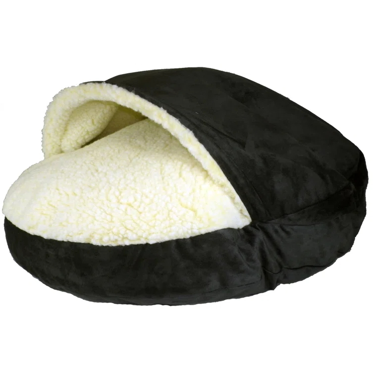 Snoozer Cozy Cave Luxury Microsuede Orthopedic Hooded Dog Bed