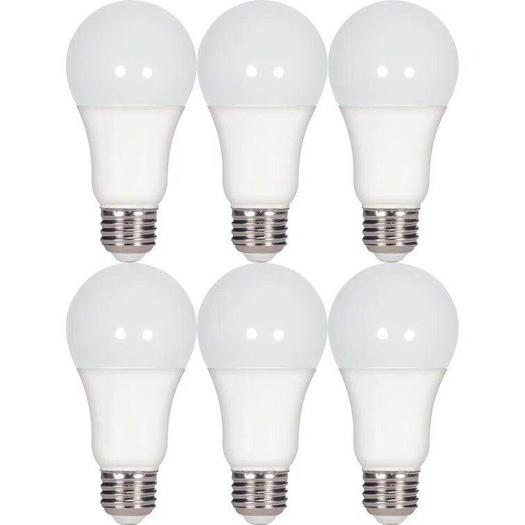Satco Equivalent A19 E26/Medium (Standard) LED Bulb (Set of 6) S29817