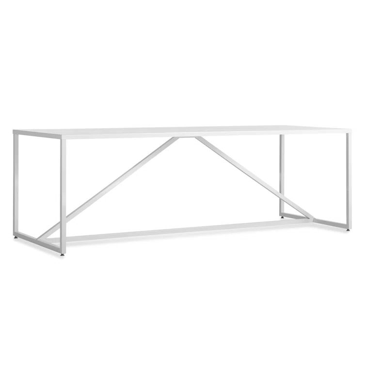 Strut Walnut Metal Base Dining Table