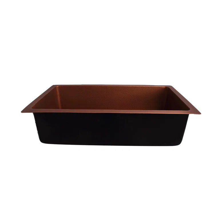 Rocio 36'' L Undermount Single Bowl Copper Kitchen Sink