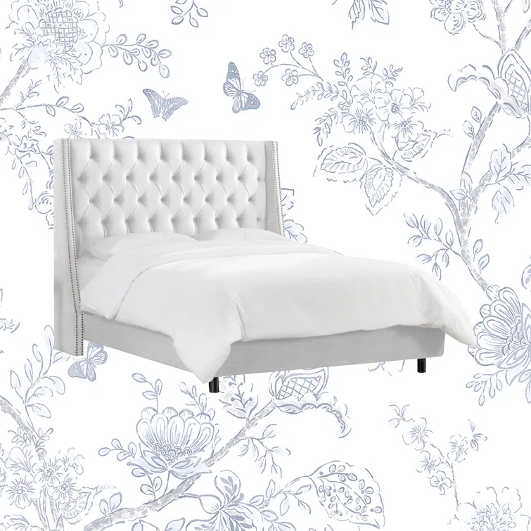 Annabel Upholstered Wingback Bed