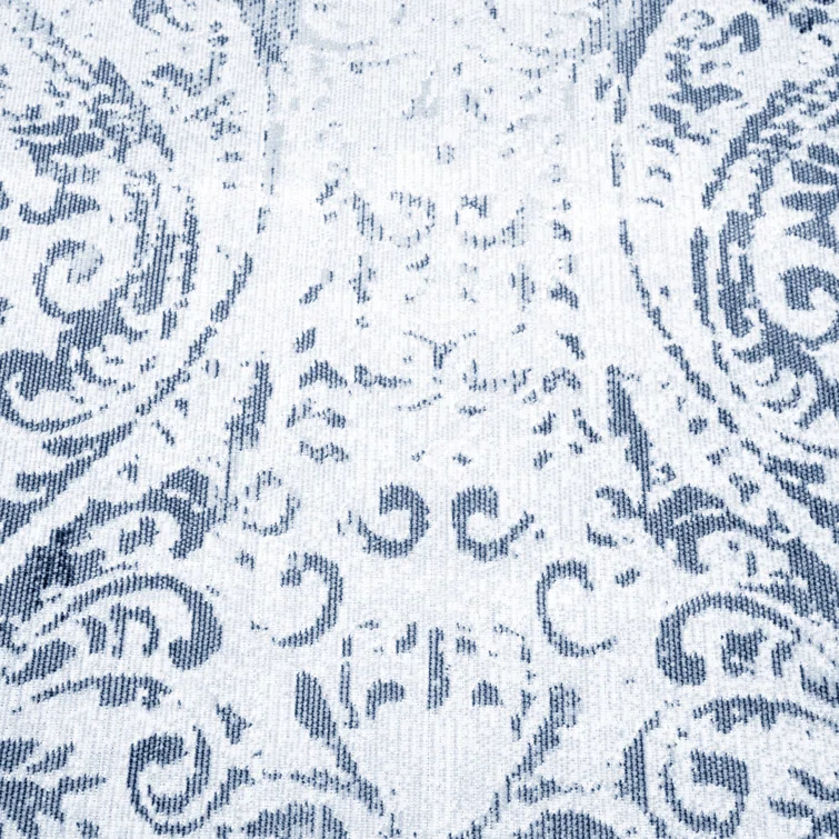 Nicole Miller New York Patio Sofia Juniper Paisley Indoor/Outdoor Area Rug, Ivory/Blue