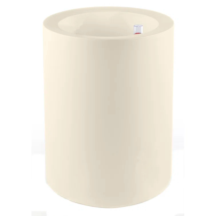 Ecru Cilindro Self-Watering Planter, 31.5" Polyethylene