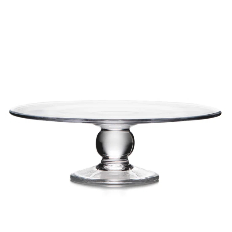 Clear Glass Pedestal Cake Stand with Dome