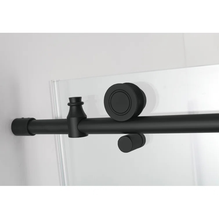 Coraline XL 44" W x 80" H Single Sliding Frameless Shower Door