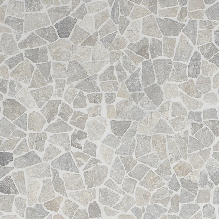 Picturesque Tumbled 11.81 in. x 11.81 in. Gray Floor and Wall Mosaic (0.97 sq. ft. / Sheet)