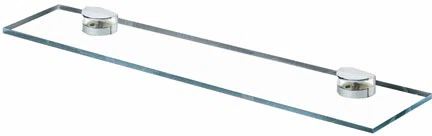 Alno Euro 18" Glass Shelf With Brackets - Polished Chrome