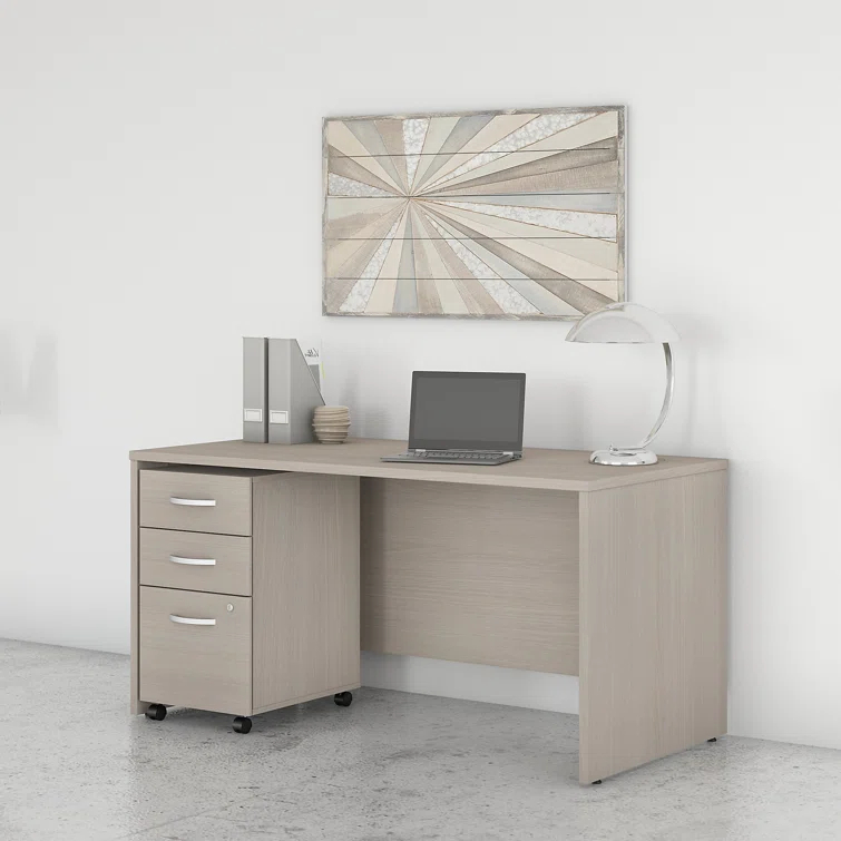 Studio C Executive Office Desk with Mobile File Cabinet