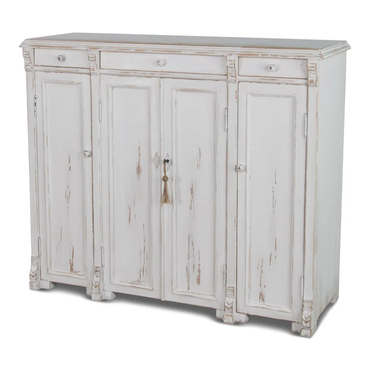 Elegant Transitional White 3-Drawer Sideboard - 51" Width