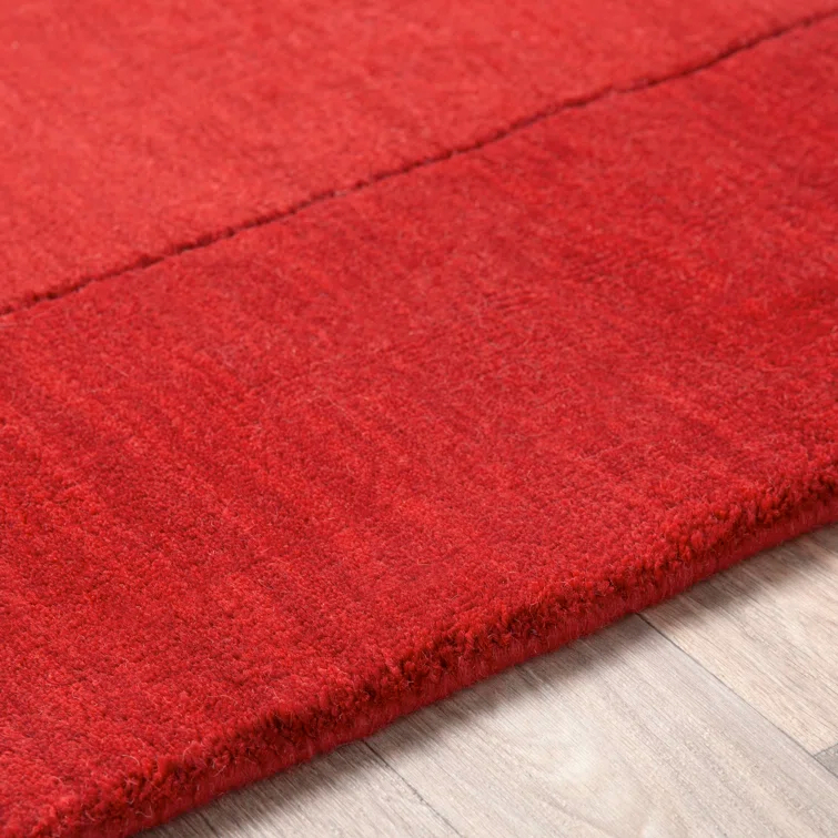 Handmade Mystique Medium Pile Red Wool Area Rug 2' x 3'