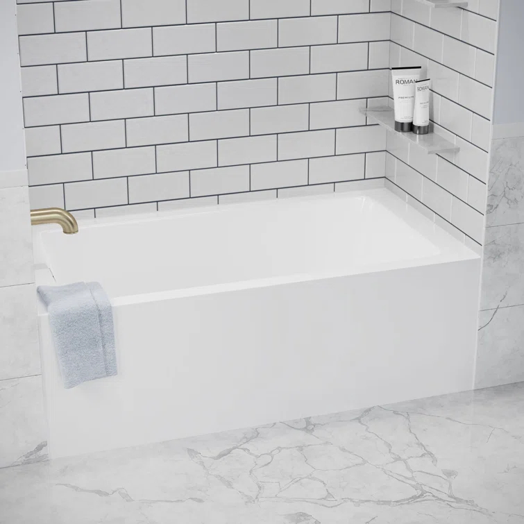 Wyndham Collection WCBTW16032LMBTRIM Grayley 60'' x 32'' Alcove Soaking Acrylic Bathtub