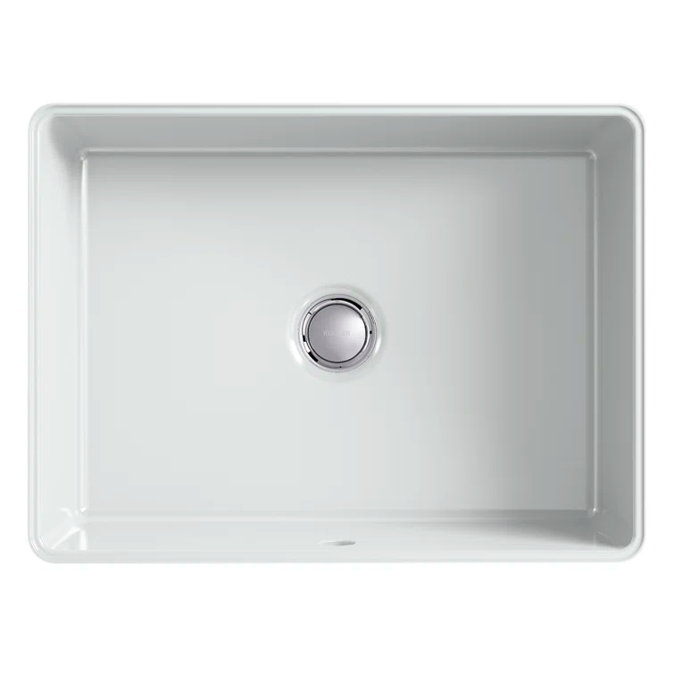 Verticyl 17" Rectangular Under-Mount Bathroom Sink with Overflow Drain