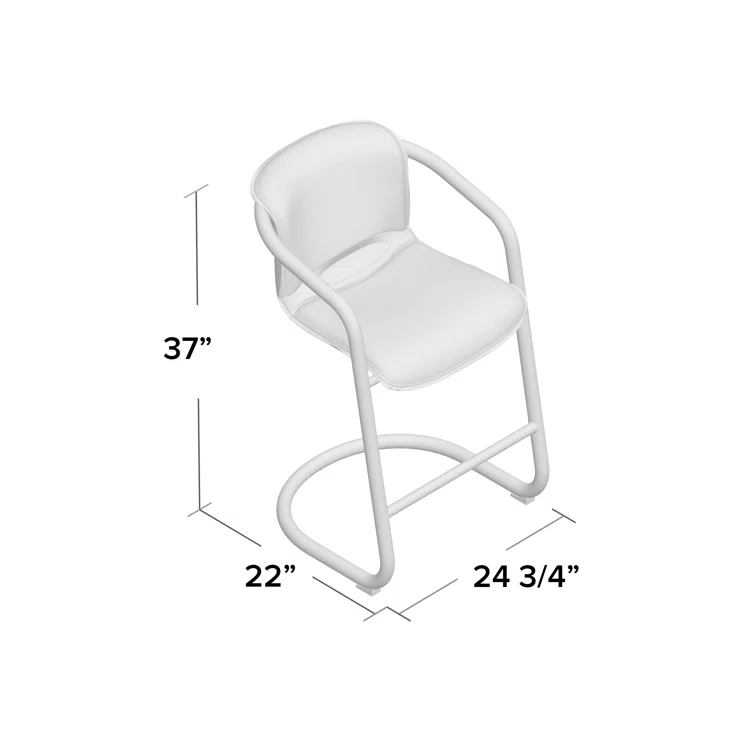 Darbonne Upholstered Counter Stool with Metal Frame