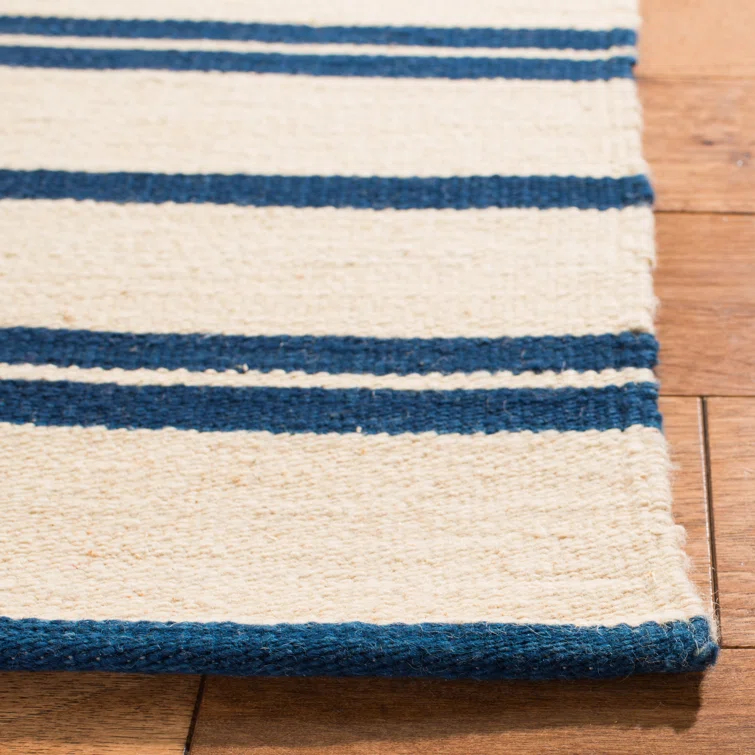 Pacific Stripe Handwoven Wool Rectangular Area Rug