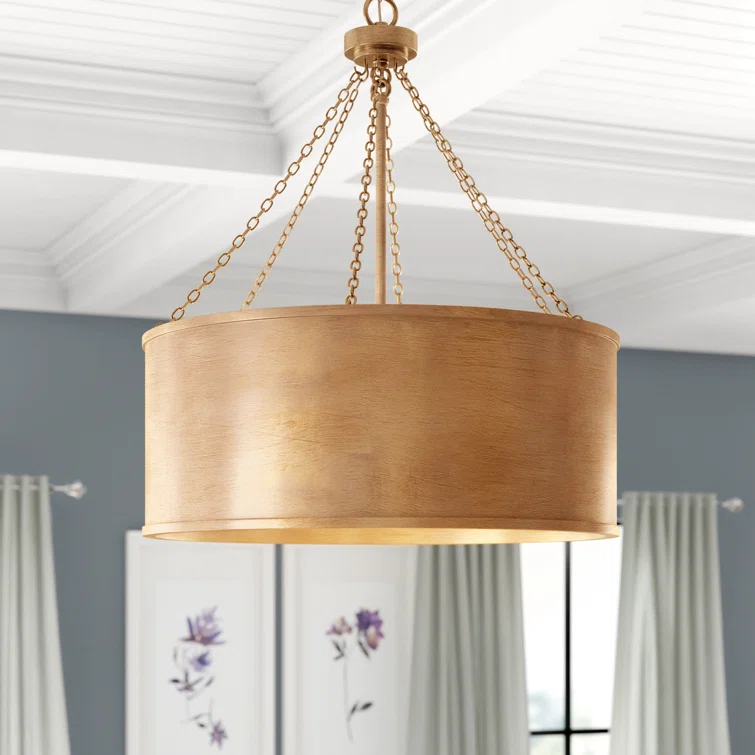 Soho 6 Light Metal Dimmable Drum Chandelier