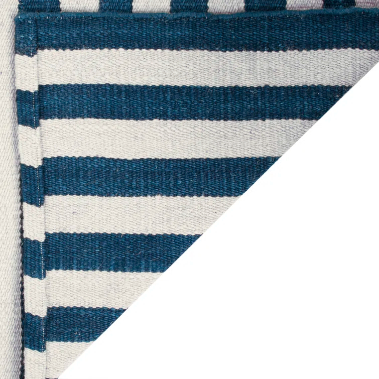Pacific Stripe Handwoven Wool Rectangular Area Rug