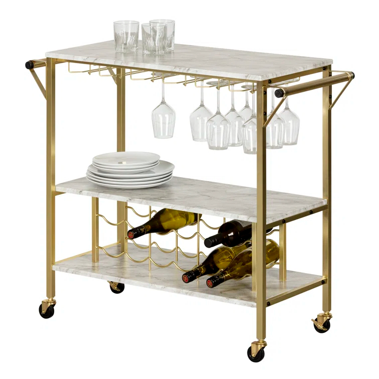 Maliza Metal Bar Cart