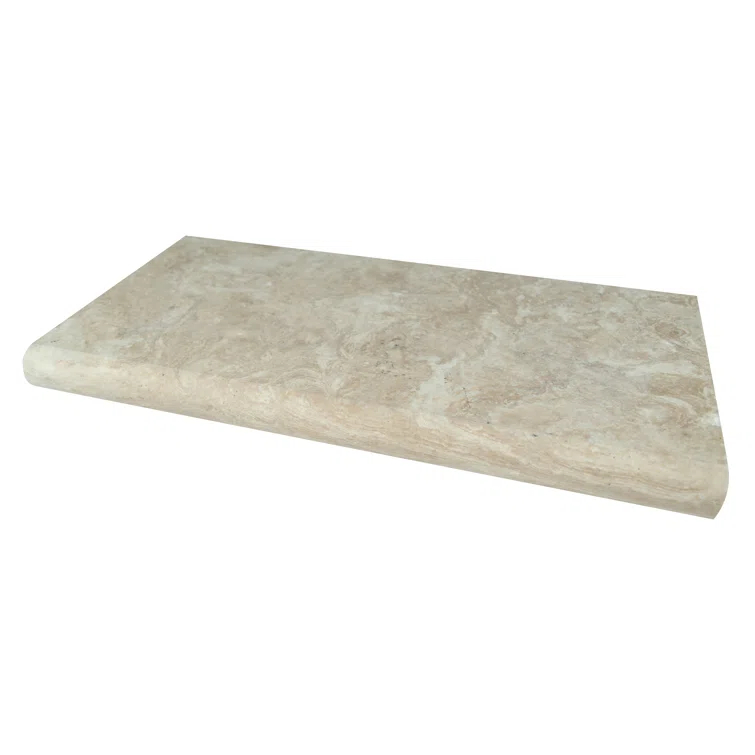 Tuscany Travertine 12" x 24" Honed Unfilled Brushed Coping