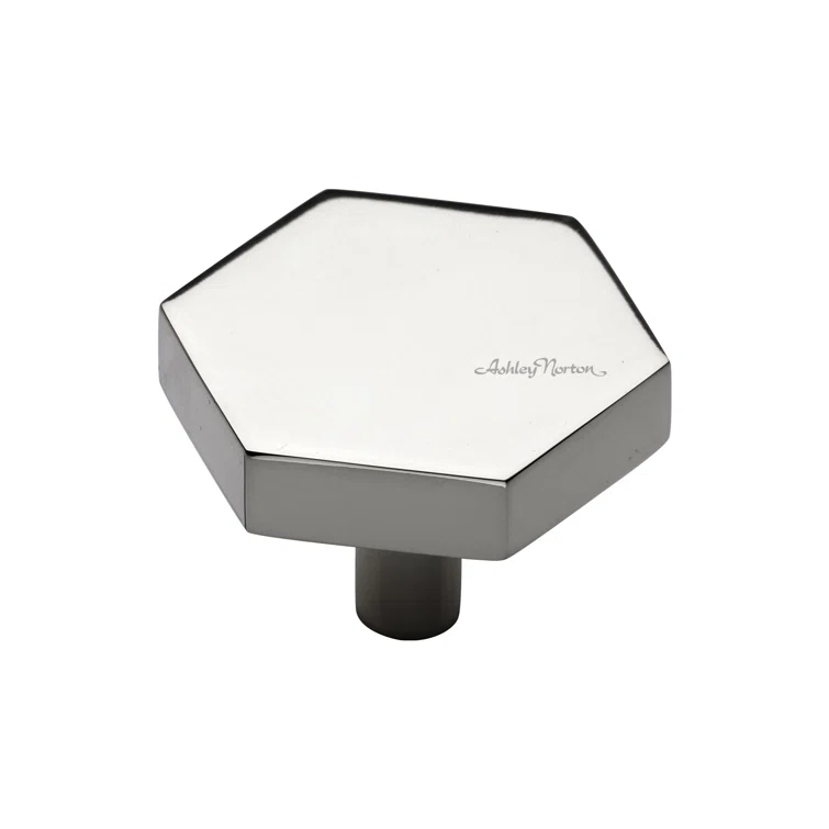 Ashley Norton Oversized Hex 1 3/4" Length Geometric Knob