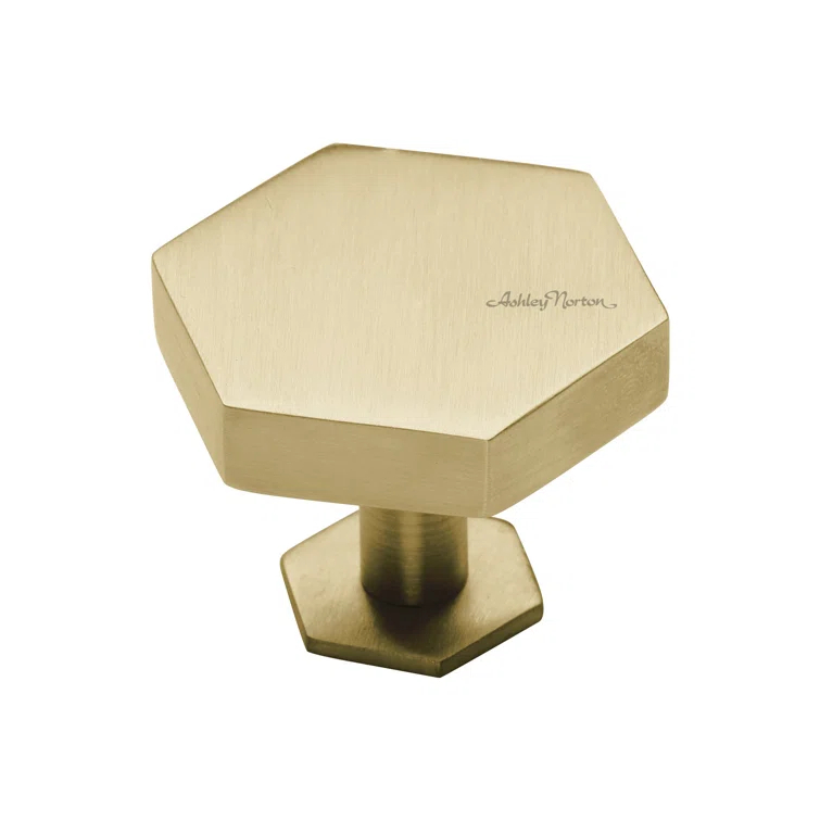Ashley Norton Oversized Hex 1 3/4" Length Geometric Knob