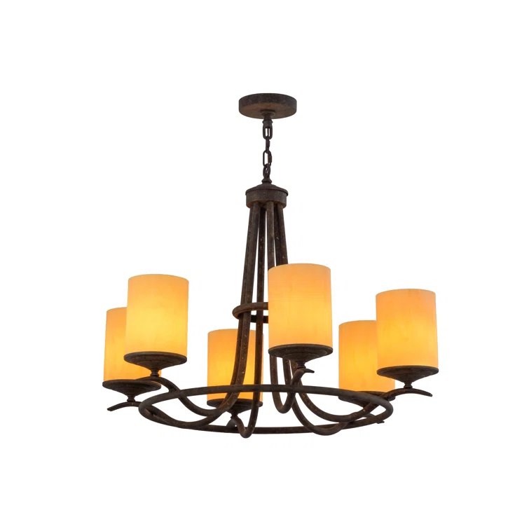 Antiquity Finish Hand-Forged Iron 6-Light Chandelier