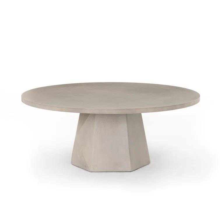 Schuller Indoor / Outdoor Round Coffee Table - Gray