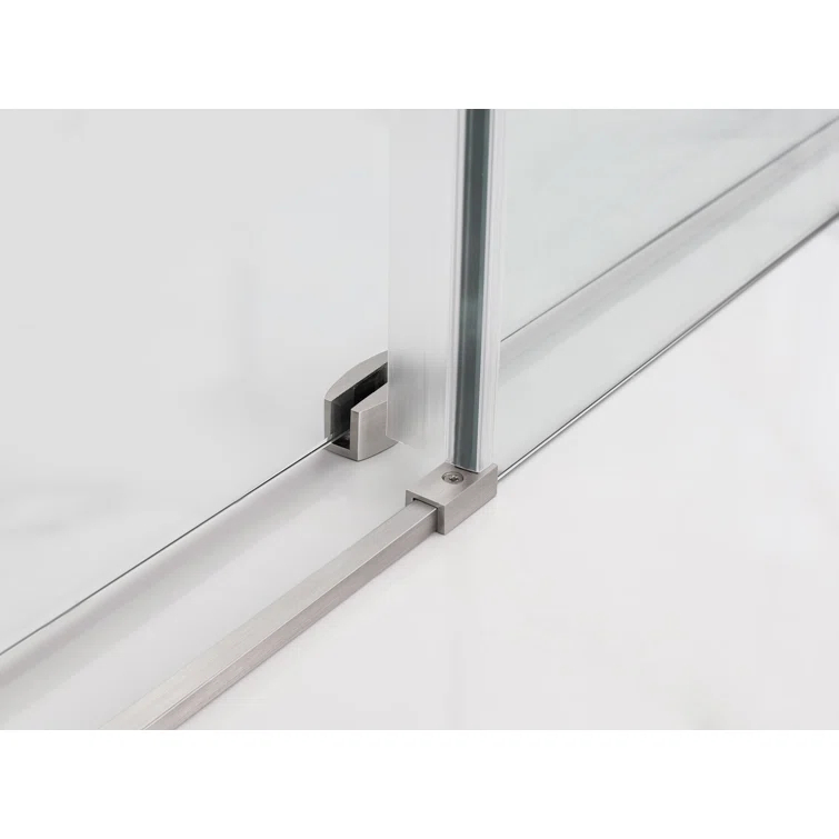 Coraline XL 44" W x 80" H Single Sliding Frameless Shower Door