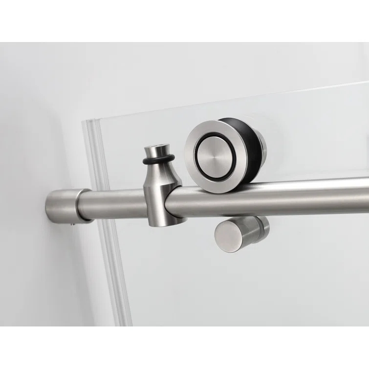 Coraline XL 48" W x 80" H Single Sliding Frameless Shower Door