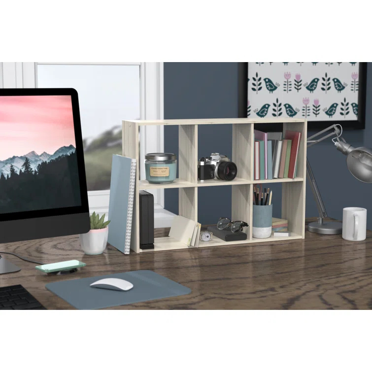 Mini 6-Cube Desktop or Wall Mount Organizer