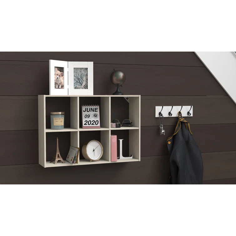 Mini 6-Cube Desktop or Wall Mount Organizer
