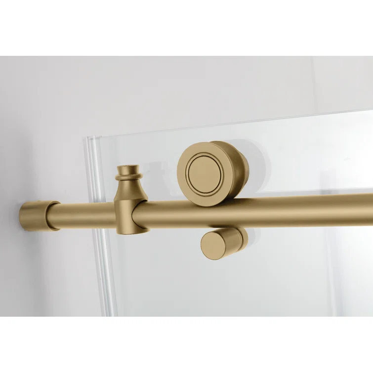 Coraline XL 44" - 48" W x 30" D x 80" H Frameless Rectangle Sliding Shower Enclosure