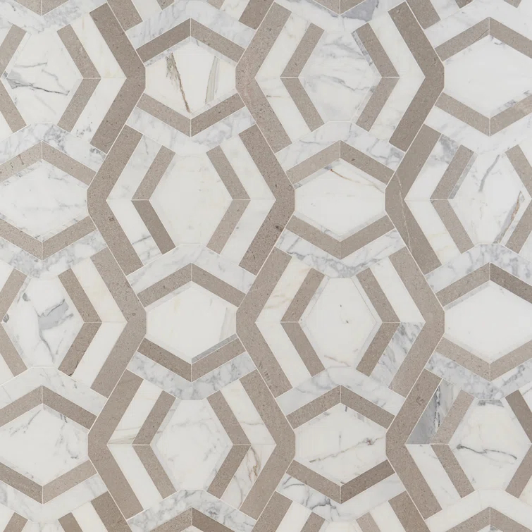 Bond Tile Tenor Marble Random Mosaic Wall & Floor Tile
