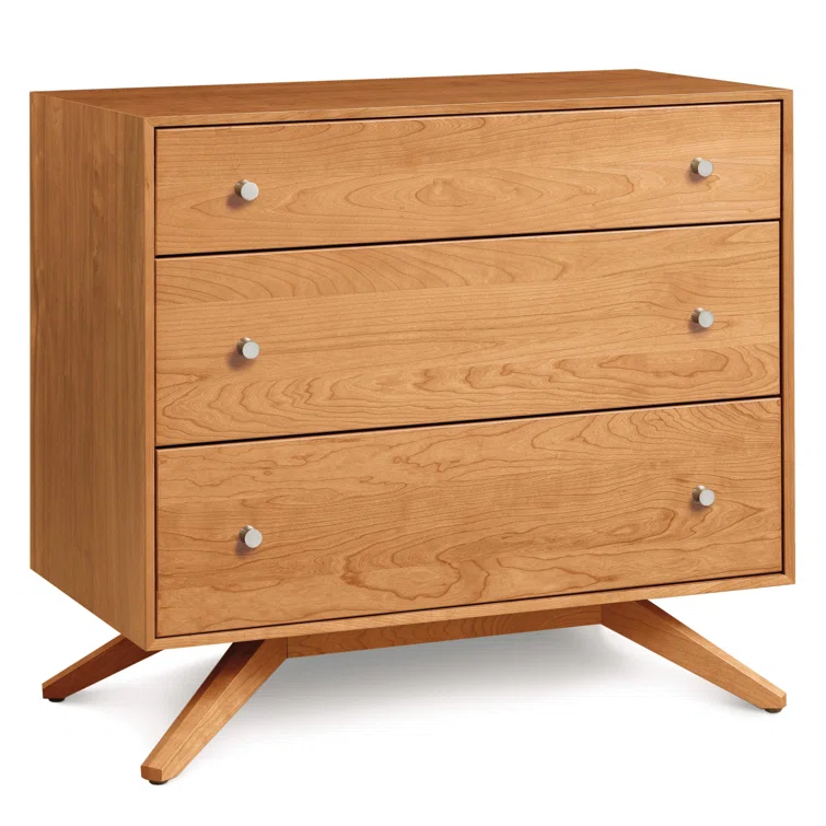 Astrid Solid Wood 33.5'' W 3 - Drawer Dresser