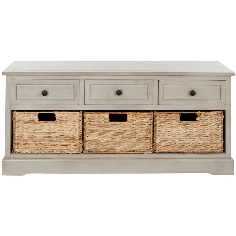 Adayla Solid Wood Drawers Storage Bench