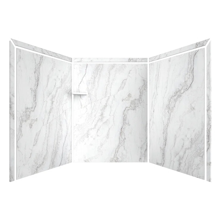 FlexStone Adaptable 60"W x 60"D x 80"H Alcove Shower Surround