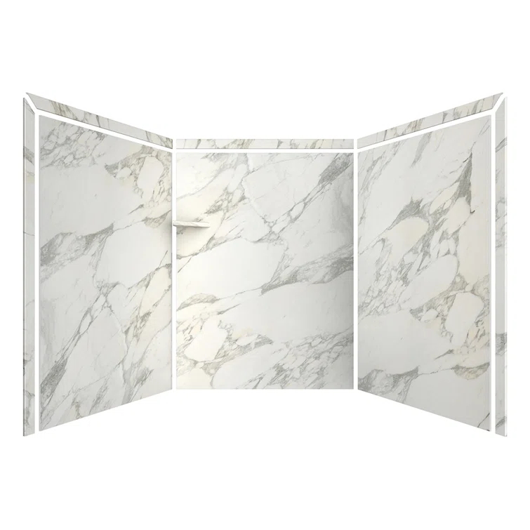 FlexStone Adaptable 60"W x 60"D x 80"H Alcove Shower Surround