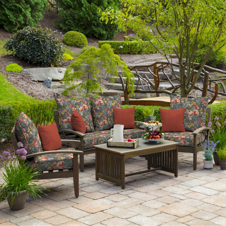 Phoebe Floral Outdoor Lounge Chair 5.75" Cushion
