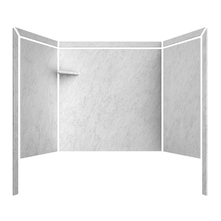 FlexStone Elite 60"W x 32"D x 60"H Alcove Bathtub Surround