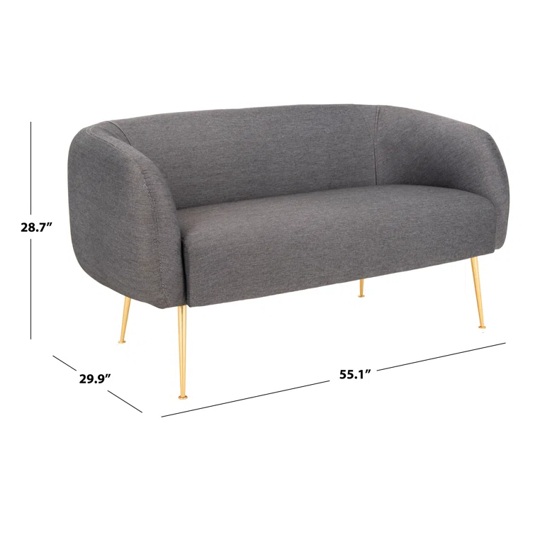 Safavieh  Couture High Line Collection Alena Stone Polyester Blend Loveseat