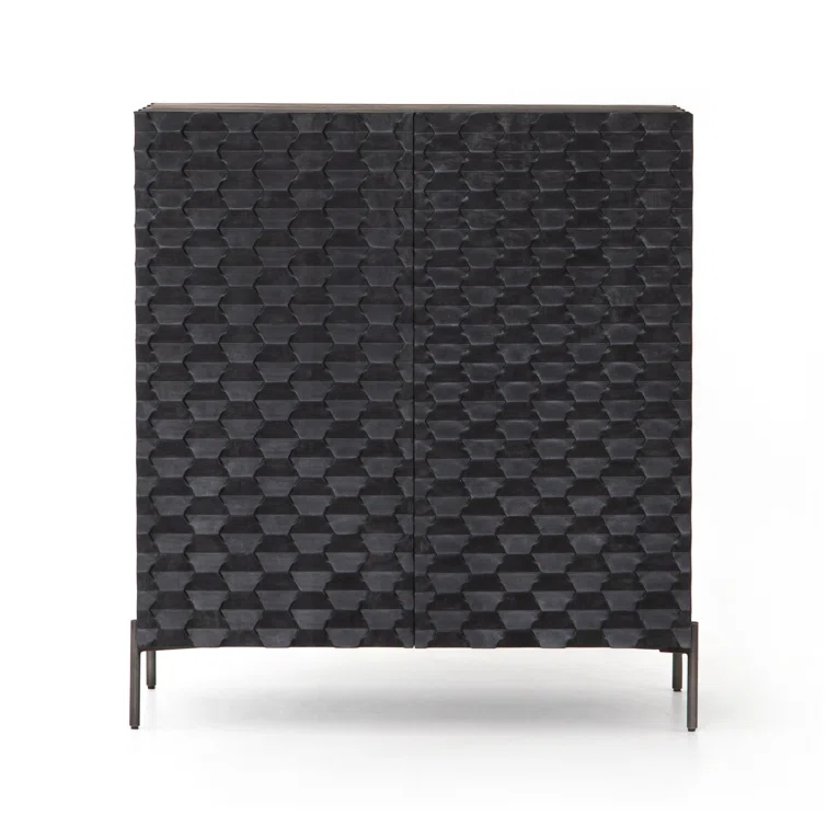 Raffael Solid Wood Bar Cabinet