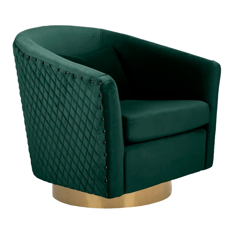 Skye Upholstered Swivel Barrel Chair