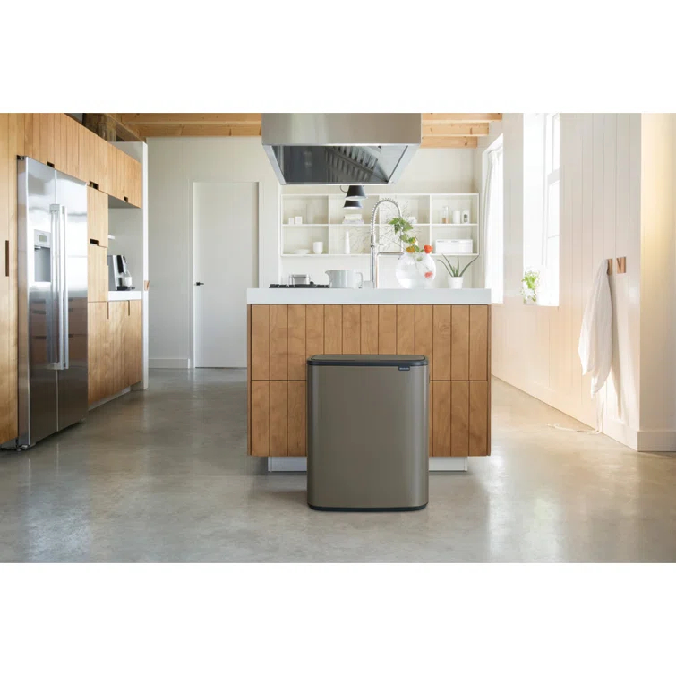 Brabantia Bo Touch Top Trash Can, 16 Gallon
