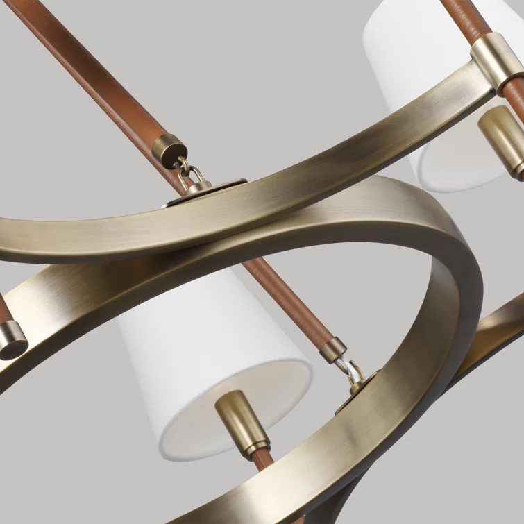 Katie 6 - Light Dimmable Wagon Wheel Chandelier